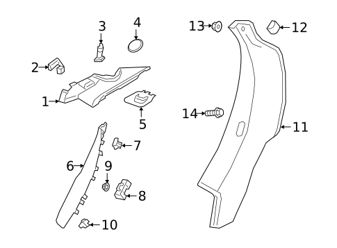 Interior Trim - Quarter Panels for 2020 Jaguar I-Pace #0