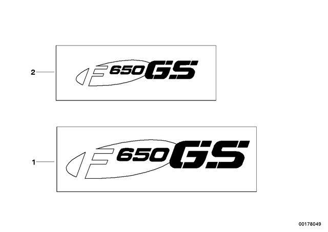 46637724510 - : Emblem F650Gs, Right for BMW-Motorrad Image