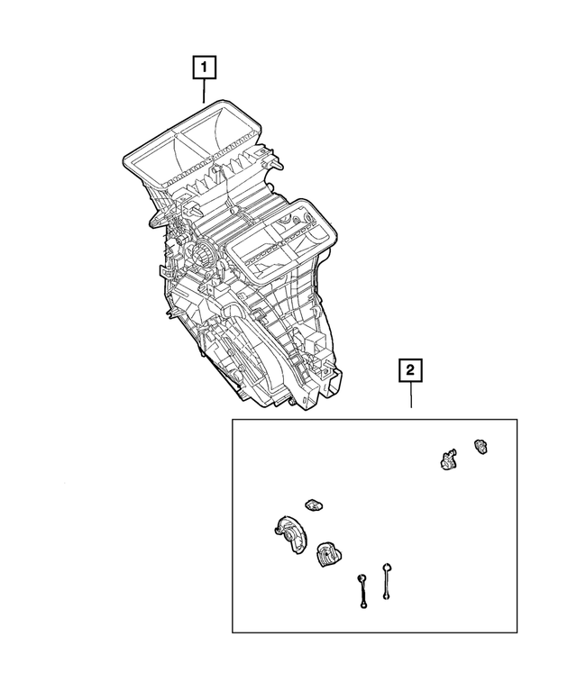 « 68270206AA – Air Conditioners and Heaters : Climatisation Et Chauffage BoÎtier pour Mopar Image »
