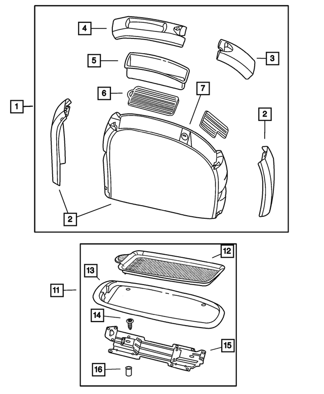 UN141L5AB - Mopar Accessories - Component Parts: Floor Console Tray for Mopar Image
