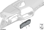 62105B4A589 - Instruments, Measuring Systems: Instrument Cluster, High for BMW Image