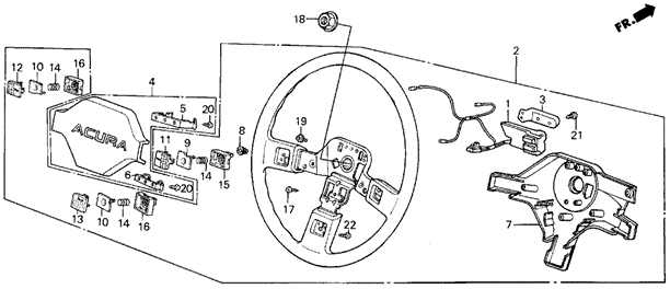Steering Wheel (2) for 1987 Acura Integra #0