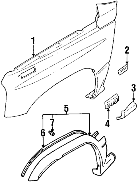 Fender & Components for 1996 Suzuki Sidekick #0