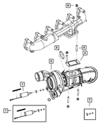 R5143256AA - Fuel: Turbocharger for Dodge: Ram 2500, Ram 3500 Image