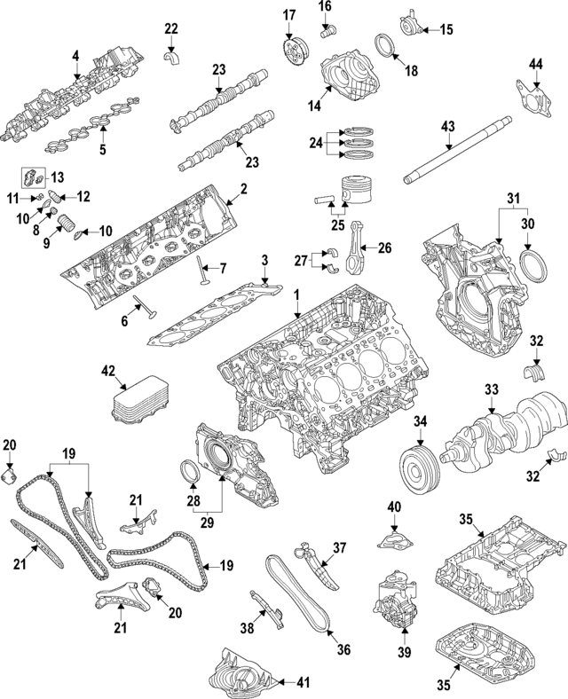 P2103649E - Engine: Valve Cover Gasket for Audi Image