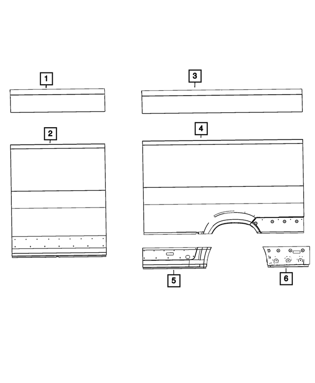 « 68167464AA – Body Sheet Metal Except Doors : Ouverture Côté Caisse, Extérieur Panneau pour Mopar Image »