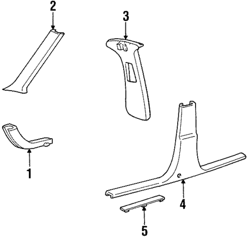 Interior Trim - Pillars for 2000 Lincoln Continental #0