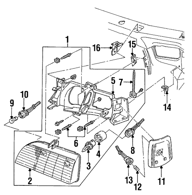 1U5Z13466BB - Electrical: Bulb for Ford: LTD, Mustang, Probe, Taurus, Thunderbird | Lincoln: Continental, Mark VII, Town Car | Mercury: Colony Park, Cougar, Grand Marquis, Marquis Image