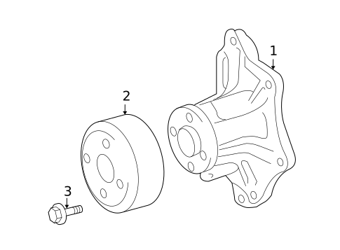 Water Pump for 2009 Toyota Matrix #0