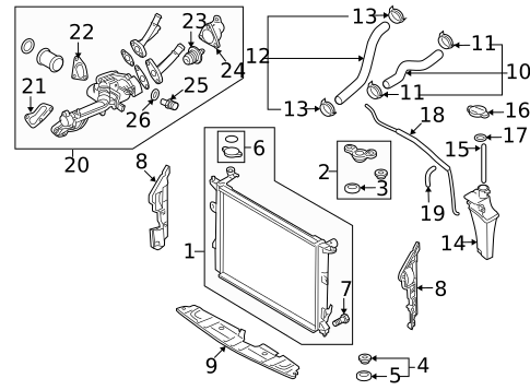 Thermostat & Housing for 2014 Hyundai Genesis #0