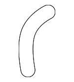 254513M100 - Cooling System: Reservoir Hose for Hyundai: Equus, Genesis, Genesis Coupe Image