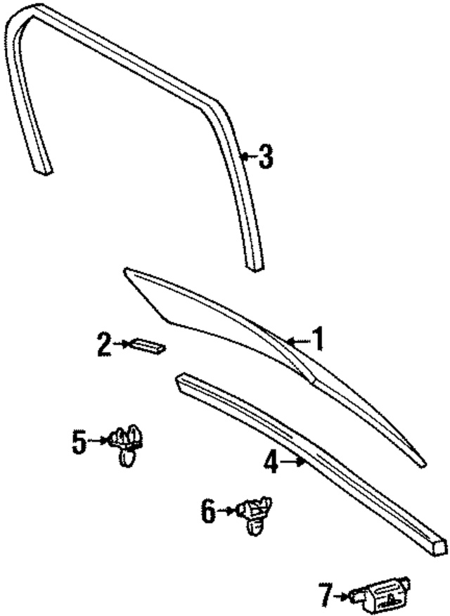 6481824040 - : Back Glass Spacer for Lexus Image