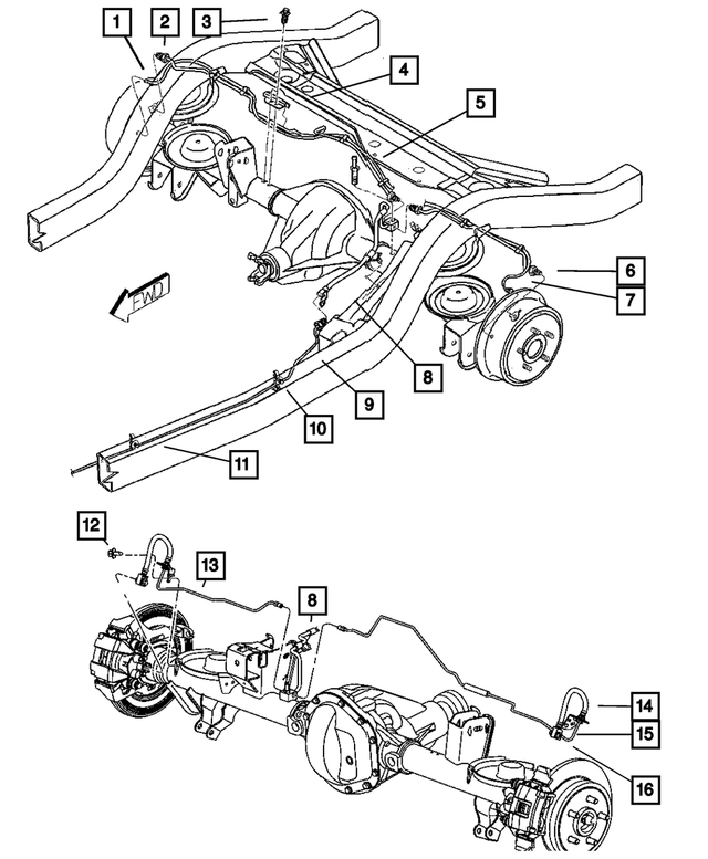 56027728AB - Service Brakes: Anti-lock Brakes Sensor, Right for Mopar Image