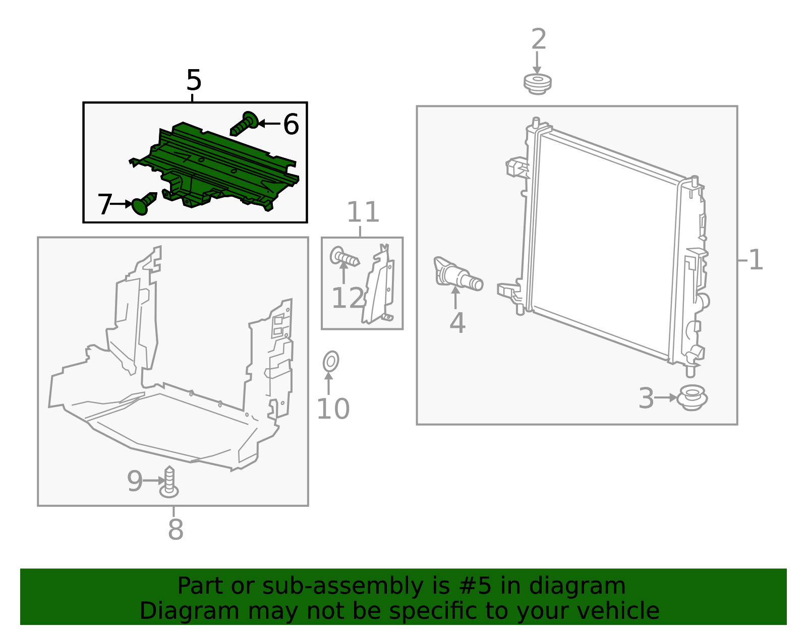 2018-2019 Cadillac CTS Upper Radiator Air Baffle 23447919 | TascaParts.com