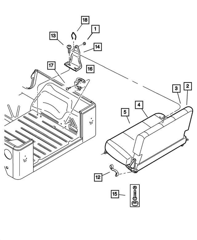 UG971AZAA - Interior Trim: Rear Seat Back for Mopar Image