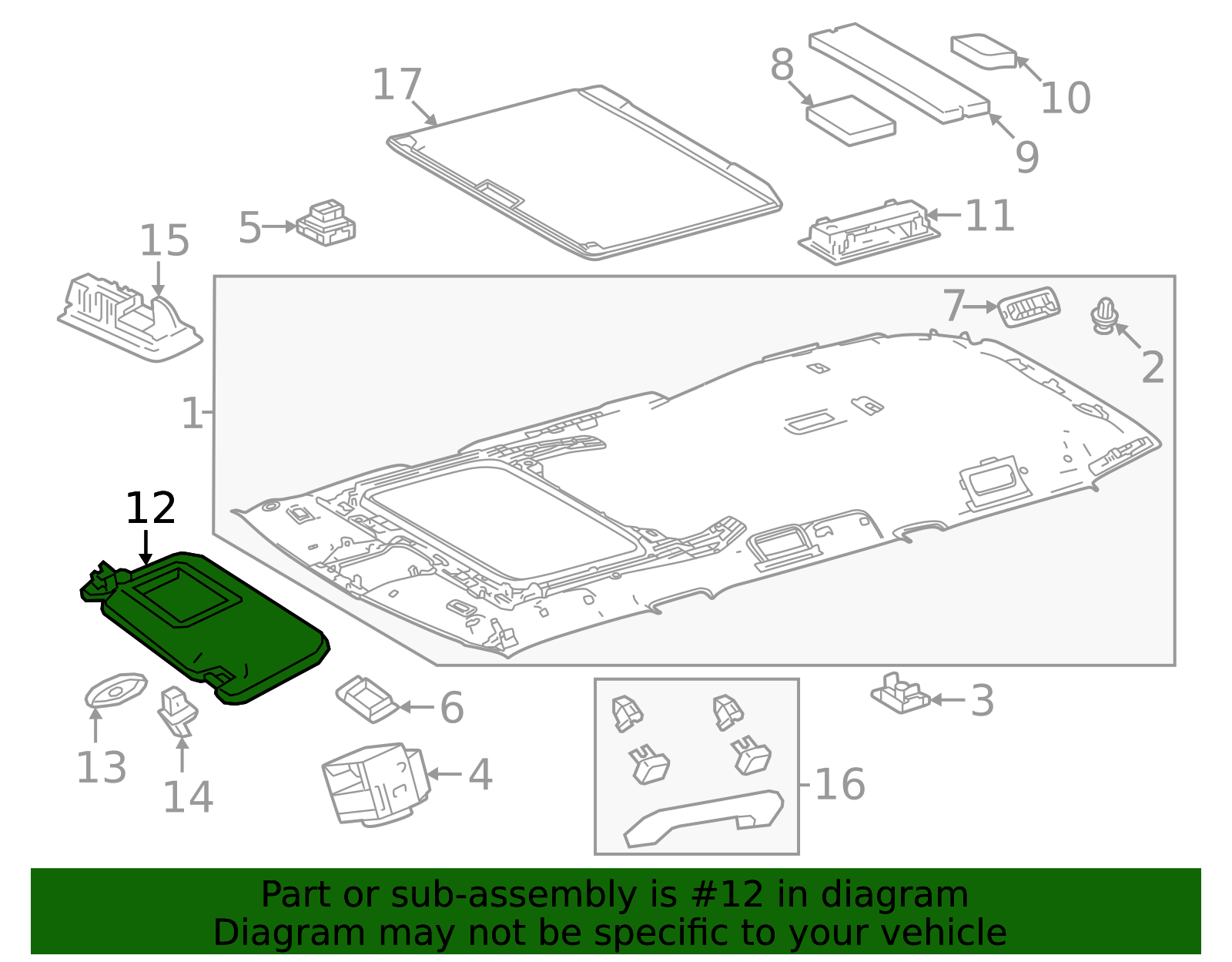 74310-60Q50-C0 - Sun Visor 2024-2025 Toyota Land Cruiser | Longo
