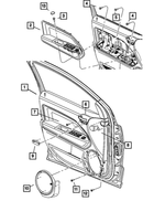 1RT36XDVAA - Interior Trim: Front Door Trim Panel, Right for Mopar Image