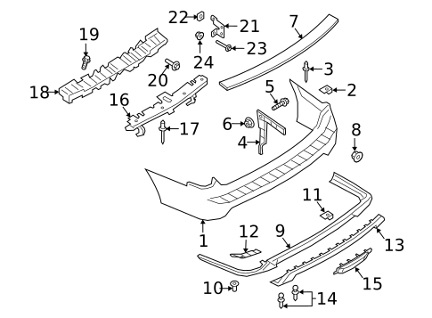 Bumper & Components - Rear for 2020 Ford Expedition #0