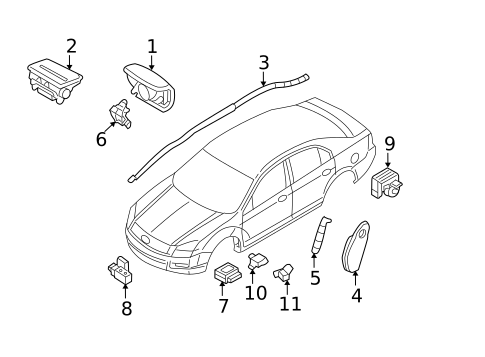Air Bag Components for 2009 Ford Fusion #0