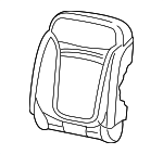 6SK10LXHAA - : Front Seat Back Cover Left for Jeep: Renegade Image