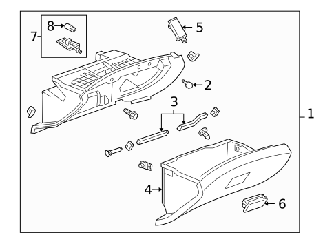 Glove Box for 2016 Chevrolet Cruze #1