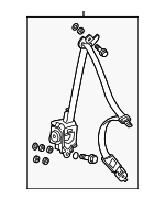 4814TY2A10ZK - : Lap &amp; Shoulder Belt for Acura Image