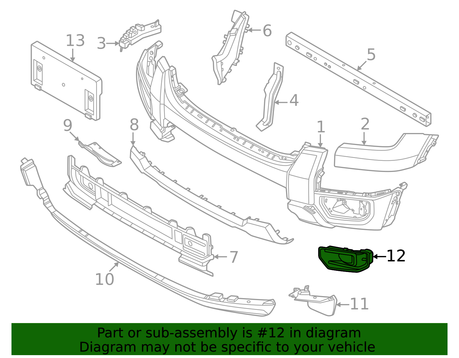2024-2025 Ford Ranger Fog Light Trim N1WZ-15266-AB | QuirkParts