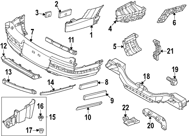 86625R6000 - : Bumper Cover Reinforcement for Hyundai Image