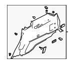 JL7Z7831112EH - : Quarter Trim Panel for Lincoln: Navigator Image