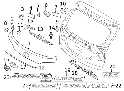 Doors for 2017 Hyundai Santa Fe #0
