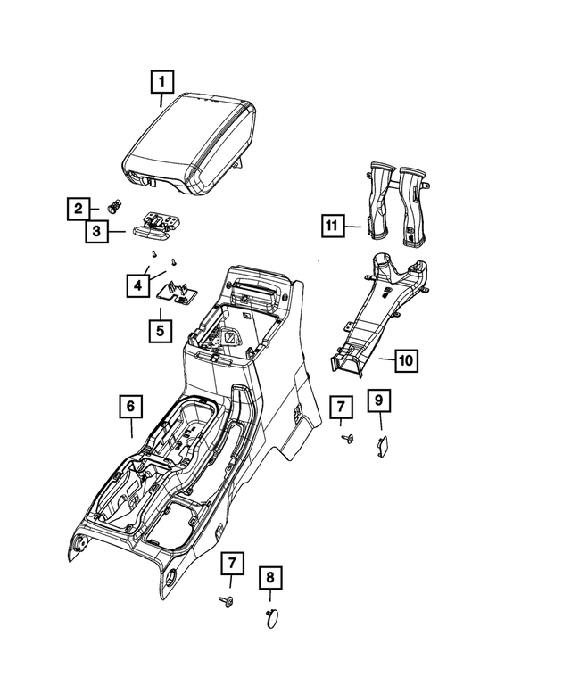 « 6AC672G7AJ – Interior Trim : Console Accoudoir pour Mopar Image »