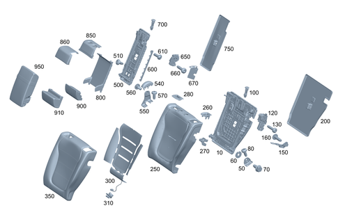 Folding Rear Backrest for 2025 Mercedes-Benz GLC63 AMG S E Performance #0