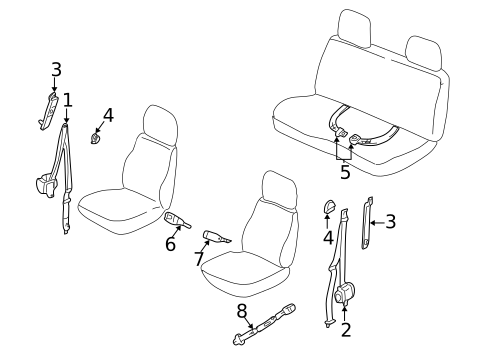 Seat Belt for 2003 Nissan Frontier #2
