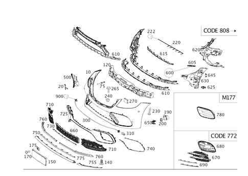 Front Bumper for 2018 Mercedes-Benz S63 AMG #0