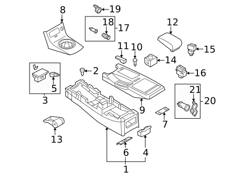 Center Console for 2006 INFINITI G35 #1