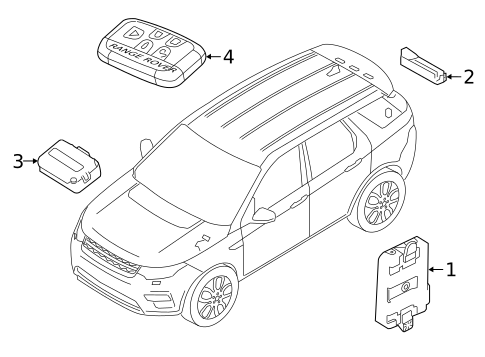 Keyless Entry Components for 2021 Land Rover Discovery Sport #0