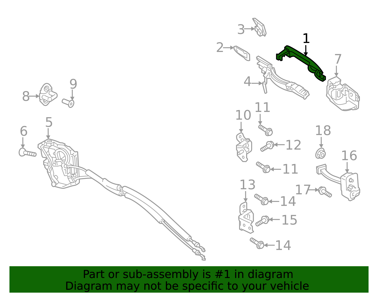 2024-2025 Mazda Handle, Outside KBB3-73-410C-51 | QuirkParts