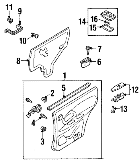 Interior Trim - Rear Door for 2004 Isuzu Axiom #0