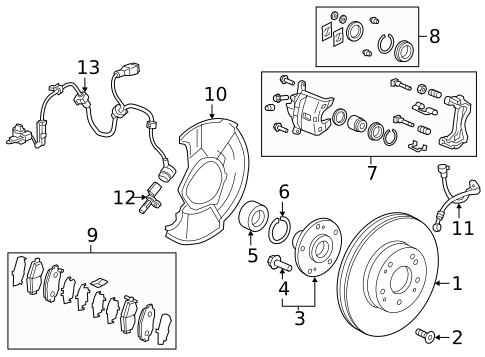 Front Brakes for 2017 Honda Civic #0