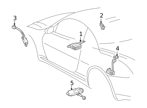 Tire Pressure Monitor Components for 2003 Lexus SC430 #0
