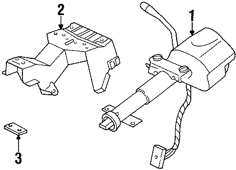 Steering Column Assembly for 1999 Oldsmobile Aurora #0