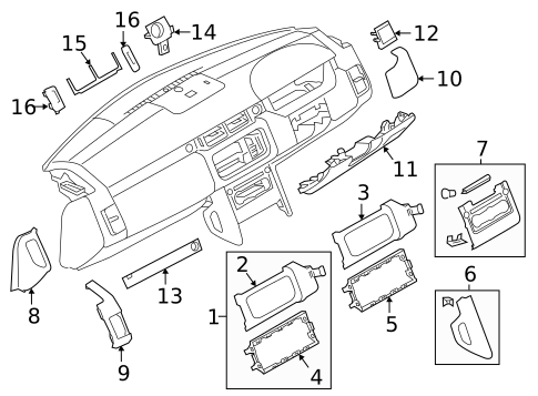 Instrument Panel Components for 2019 Land Rover Range Rover #0