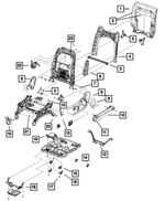 1UN96HL1AA - Interior Trim: Seat Recliner Cover, Left, Front for Dodge: Durango | Jeep: Grand Cherokee, Grand Cherokee WK Image