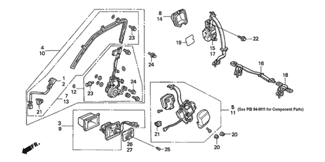Seat Belts (1) for 1991 Honda Accord #0