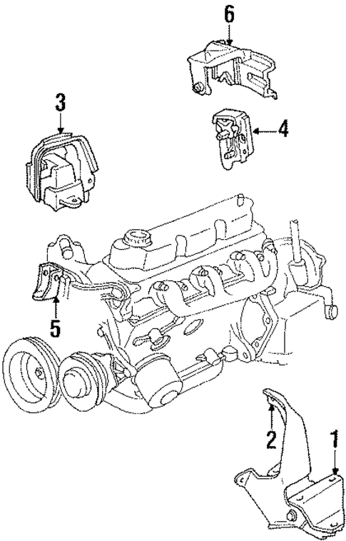 Engine & Trans Mounting for 1992 Chrysler Imperial #0