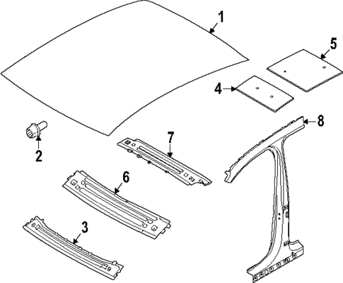 Roof & Components for 2024 Porsche Cayenne #0