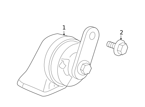 Horn for 2007 Honda Element #0