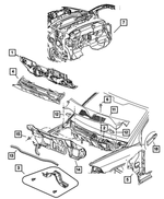 5183759AH - Body Sheet Metal Except Doors: Dash Panel for Mopar Image
