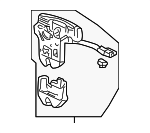 74851S2A003 - Body: Lock Assembly for Honda: S2000 Image