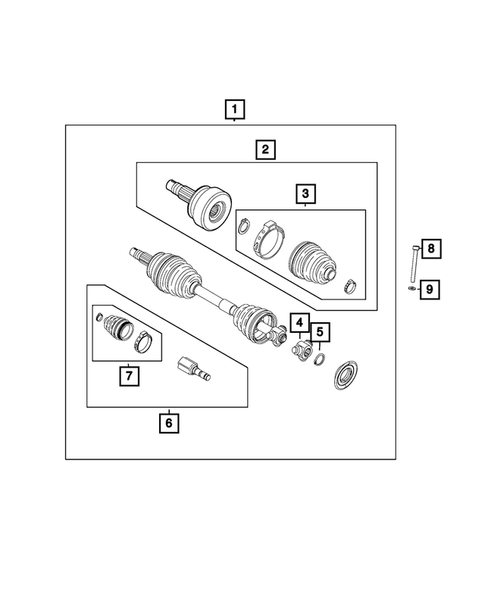 Front Axle Drive Shafts for 2017 Jeep Renegade #0